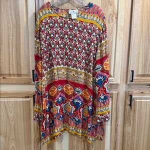 A Division of Anthony Mark Hankins Boho Festival Flowy Artsy Tunic Top Size 1X